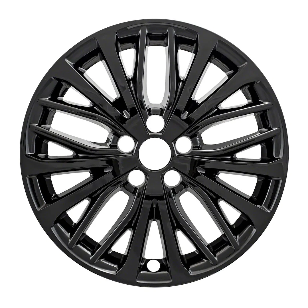 IWCIMP428BLK – COAST2COAST Wheel Skin, 18 Inch 10 Split Spokes Snap-On Painted Gloss Black ABS Plastic Set Of 4